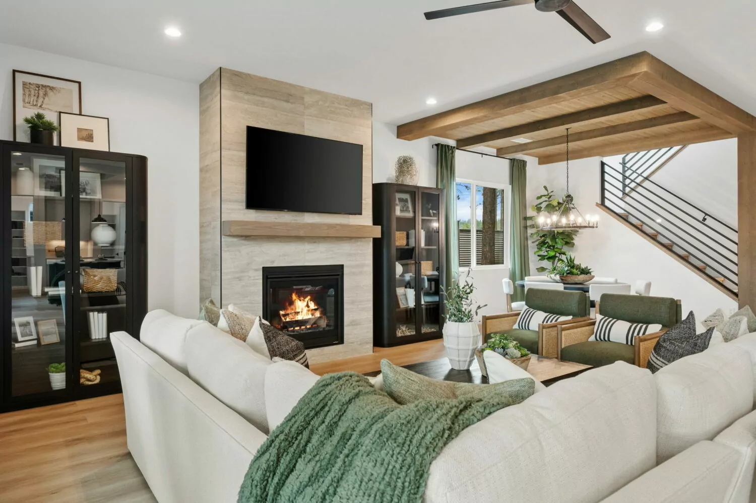 Great Room | Model Home | Plan 3222 | Timber Sky - Sirius in Flagstaff, Arizona by Capstone Homes
