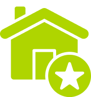 house icon with star